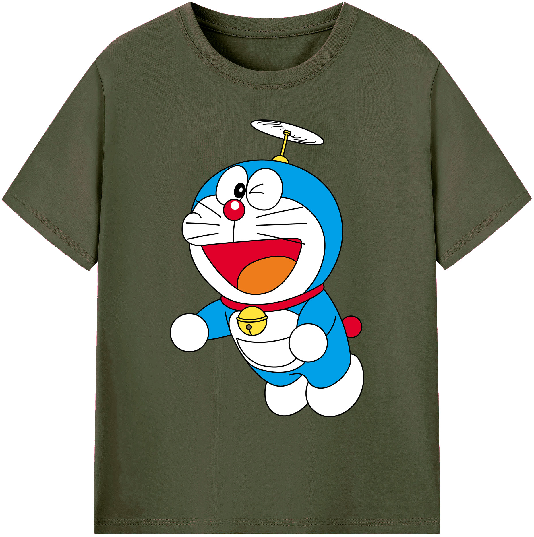 （画像用） ドラえもん Doraemon 綿100％ メンズ半袖Tシャツ｜肌触りやわらか＆通気性